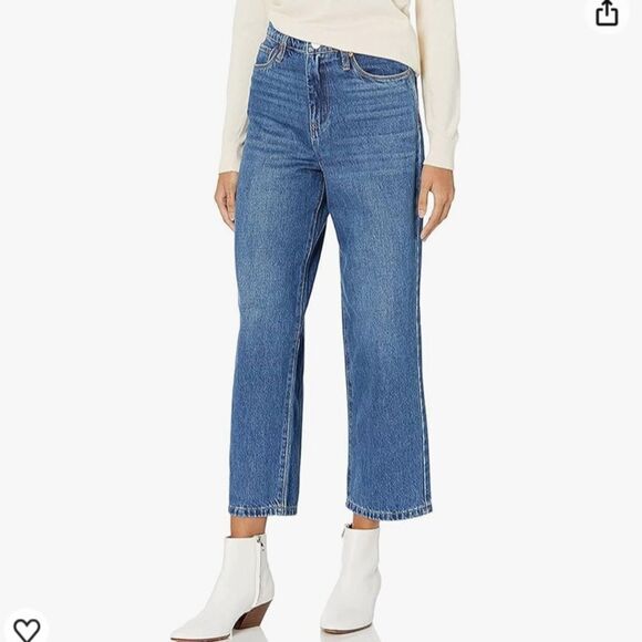 Blank NYC at Nordstrom The Baxter Ribcage Wide Leg Cropped Distressed Mom Jeans - Picture 1 of 8
